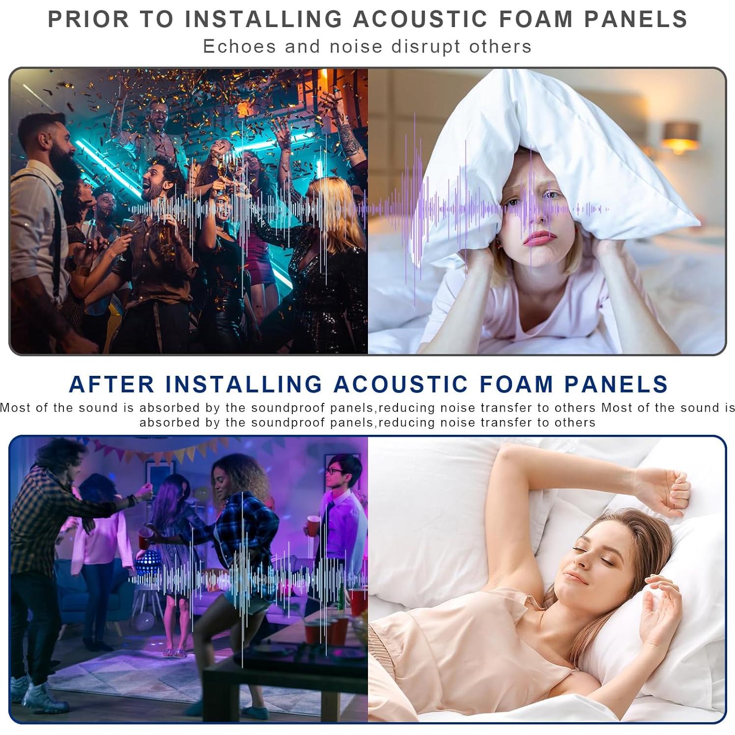 Paneles Acústicos de Espuma Aislante 121.9x61cm - 2 Piezas