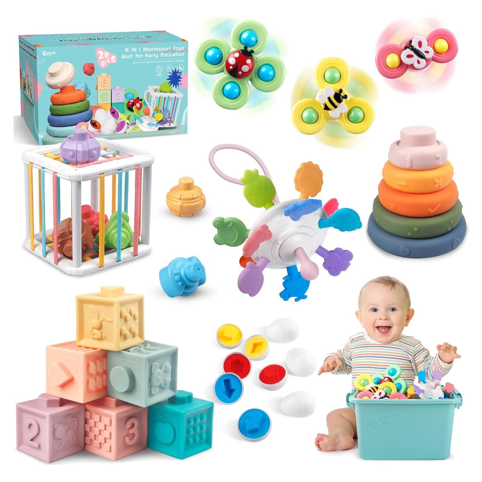 Juguete Montessori 6 en 1 Plunack para Bebés 6-12 meses