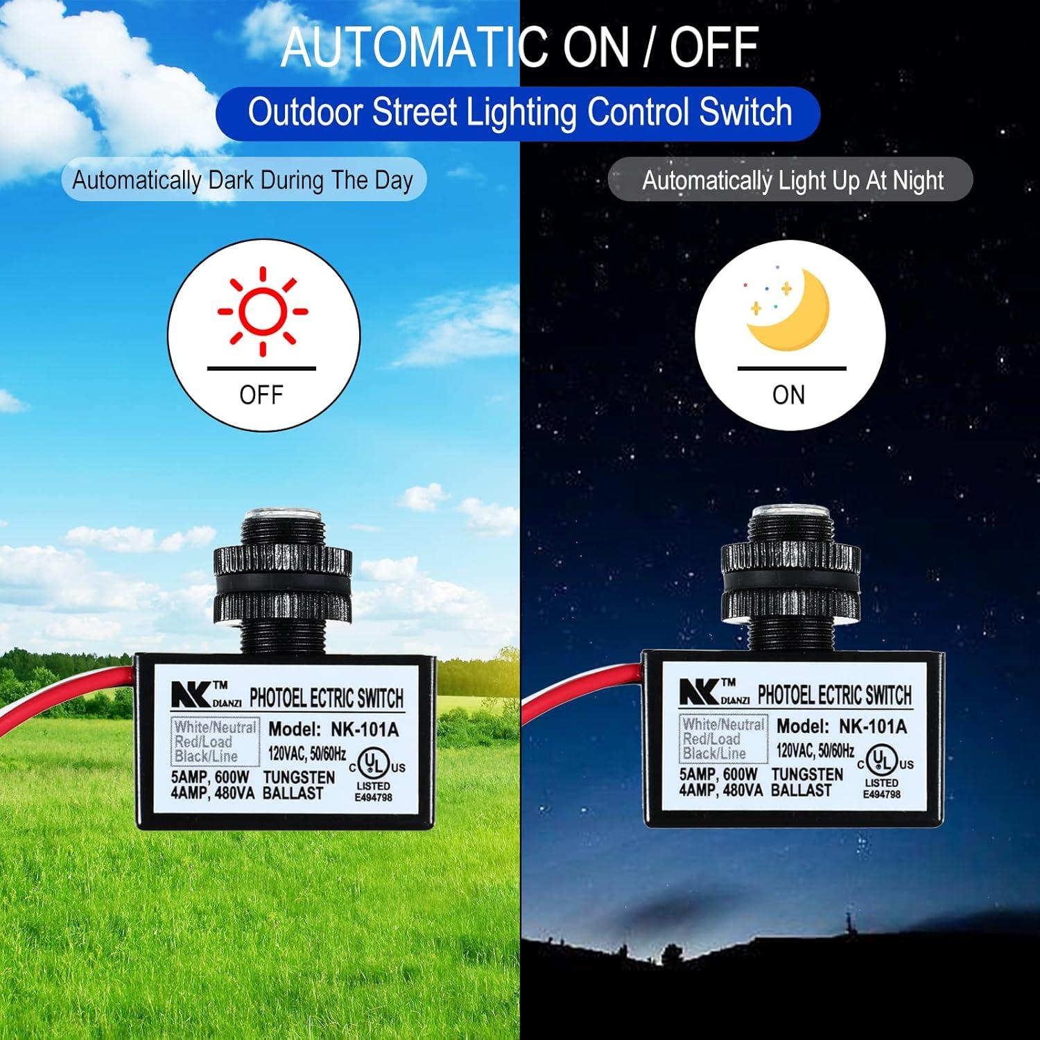 Paquete de 4 Interruptores de Luz con Sensor Fotoeléctrico 220V