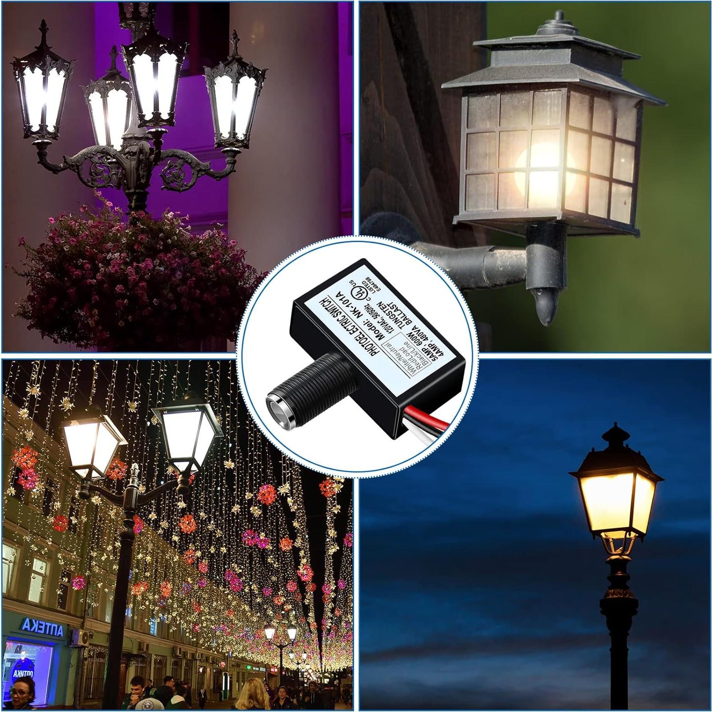 Paquete de 4 Interruptores de Luz con Sensor Fotoeléctrico 220V