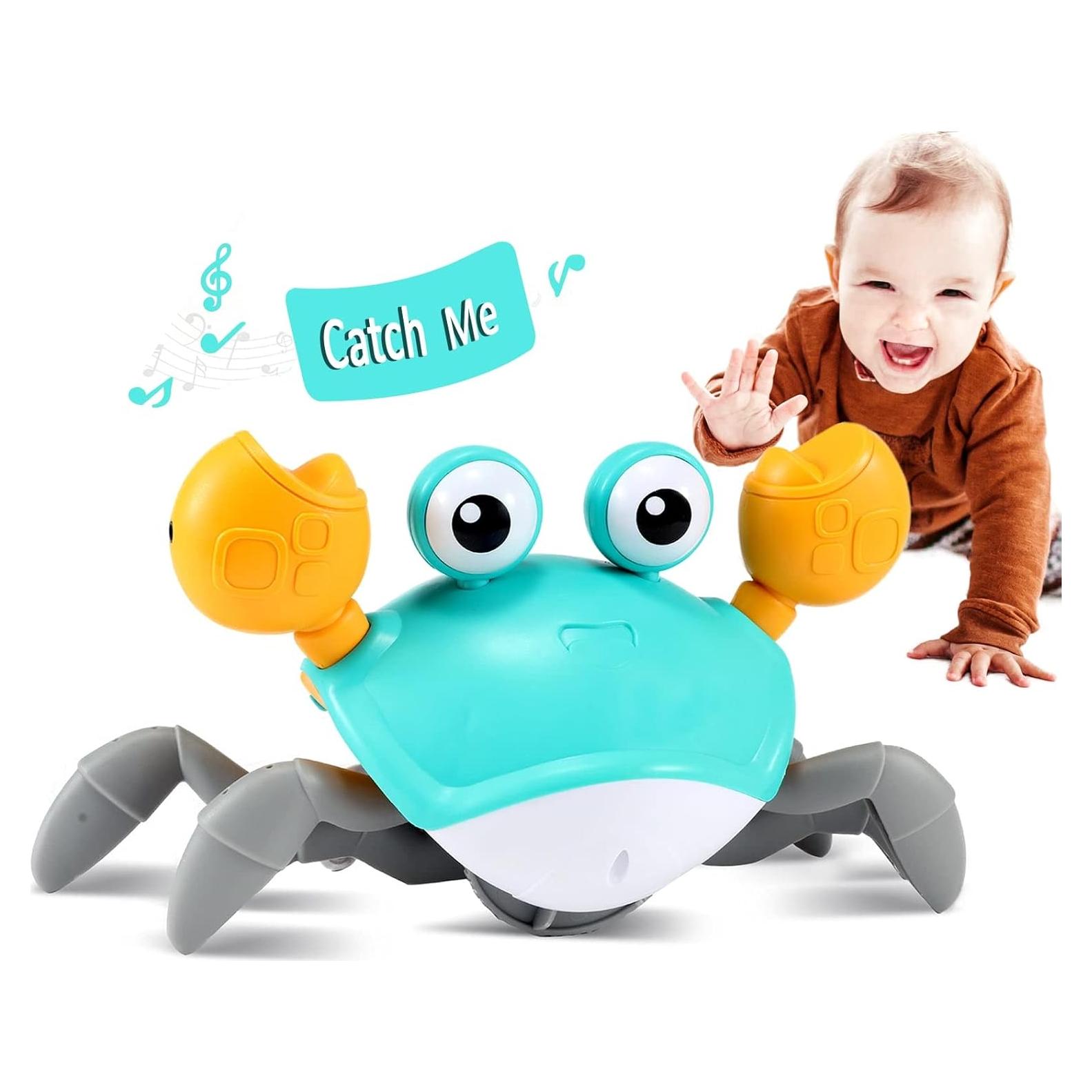 Juguete Cangrejo Gateador Control Futuro Verde 20x12cm