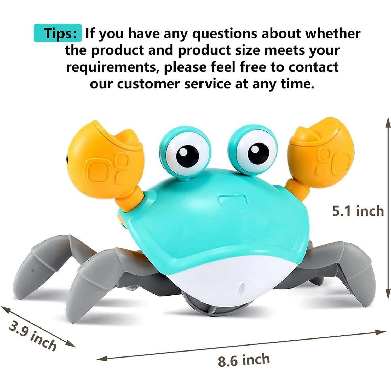 Juguete Cangrejo Gateador Control Futuro Verde 20x12cm