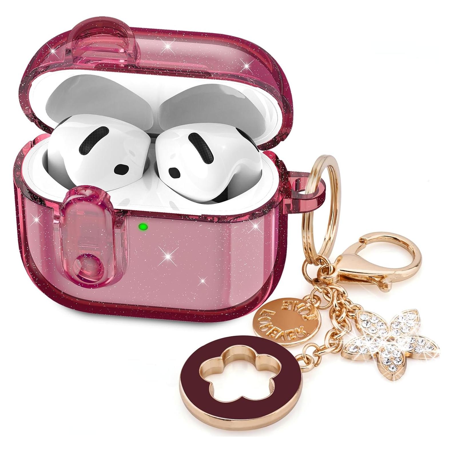 Funda bling VISOOM para AirPods 4ta Generación - Burdeos