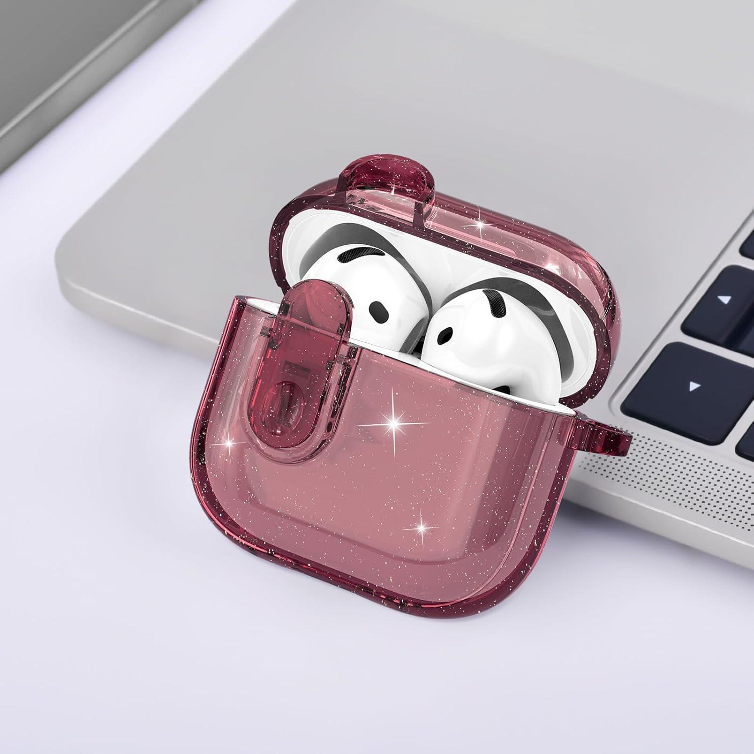 Funda bling VISOOM para AirPods 4ta Generación - Burdeos