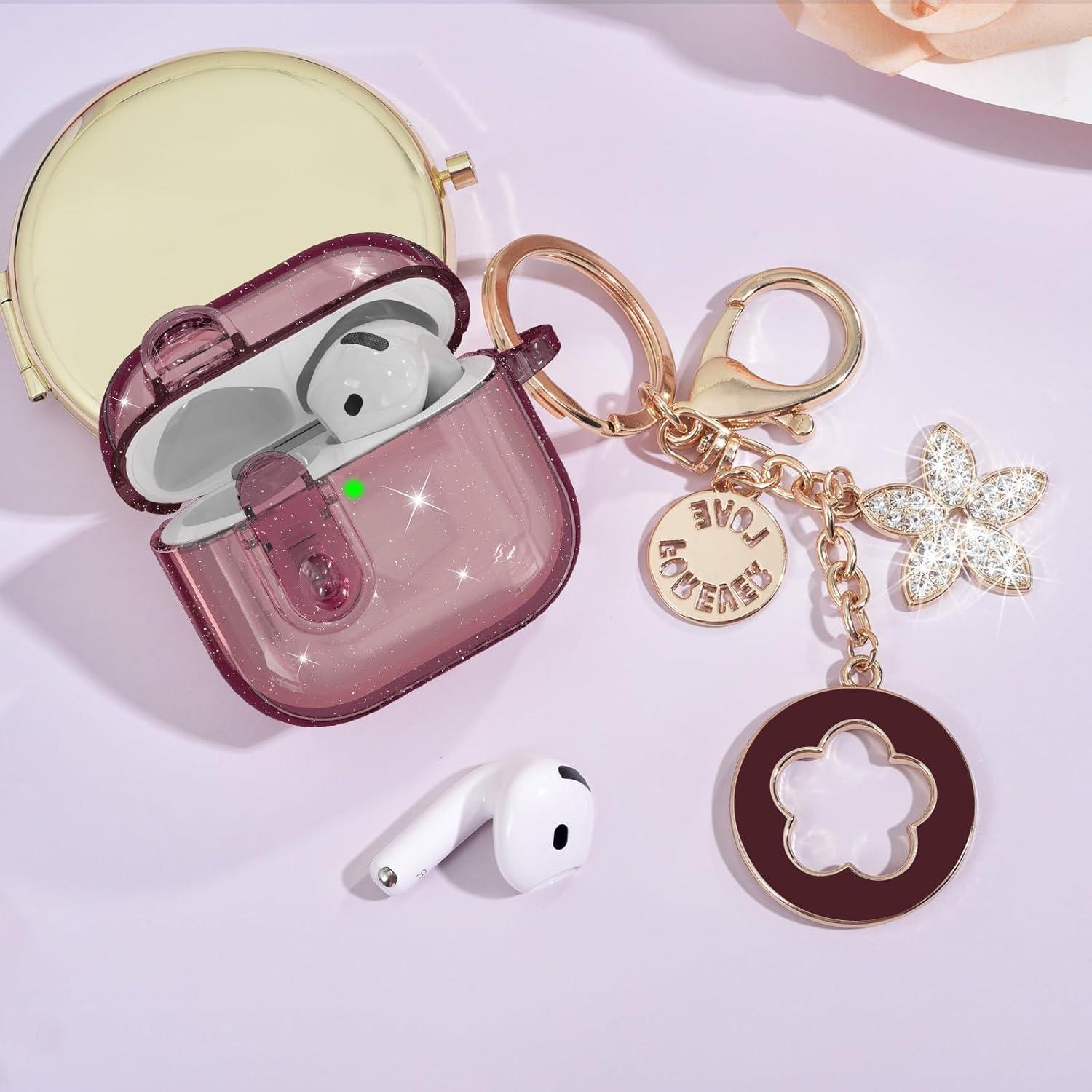 Funda bling VISOOM para AirPods 4ta Generación - Burdeos