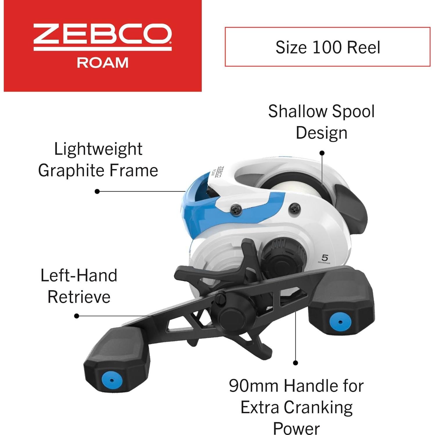 Combo de Caña de Pescar y Carrete Zebco Roam 2 Piezas 198 cm