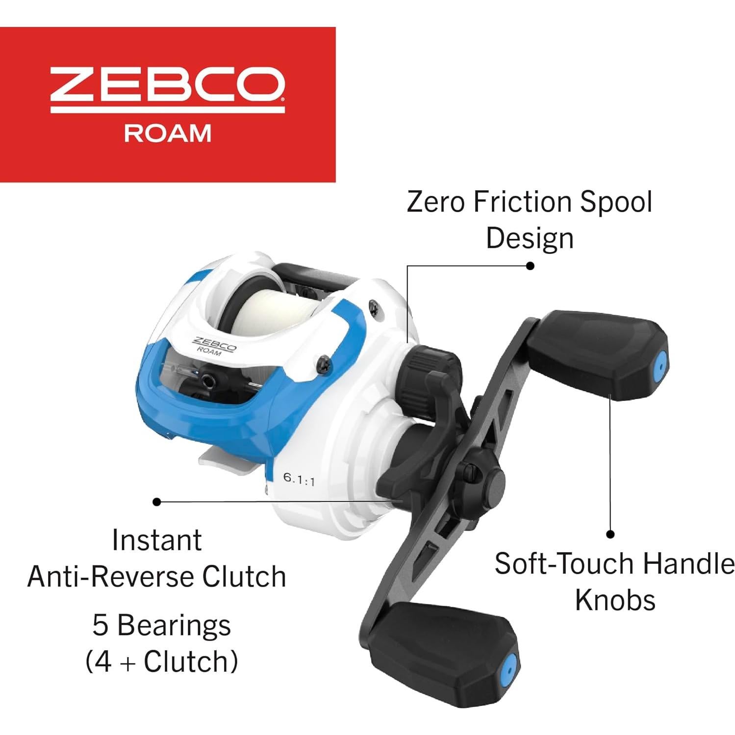 Combo de Caña de Pescar y Carrete Zebco Roam 2 Piezas 198 cm