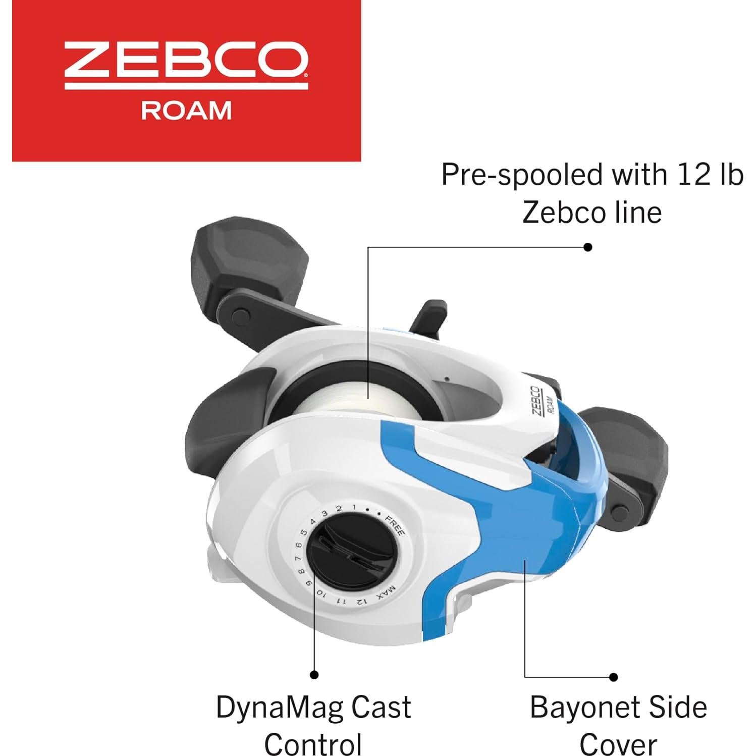 Combo de Caña de Pescar y Carrete Zebco Roam 2 Piezas 198 cm