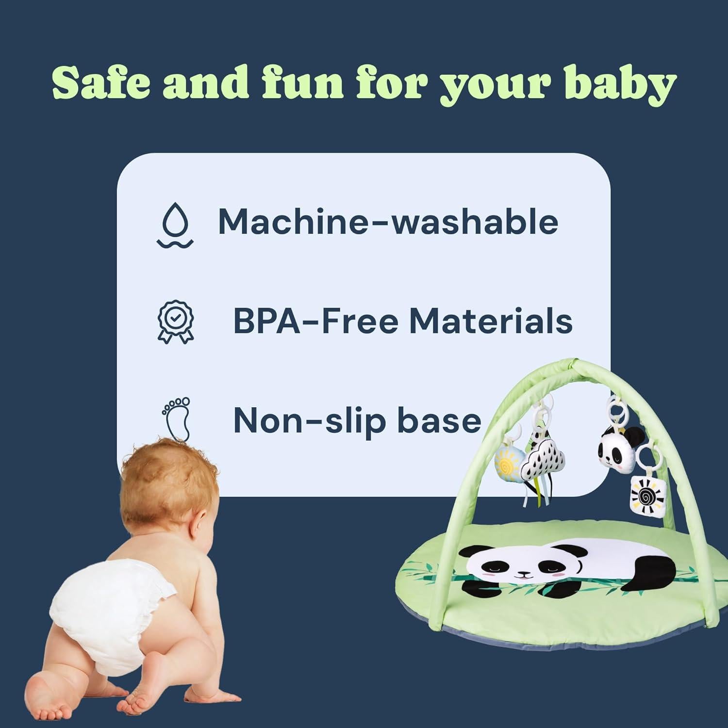 Gimnasio para Bebés Todale Panda - Alfombra de Actividad 0-36M