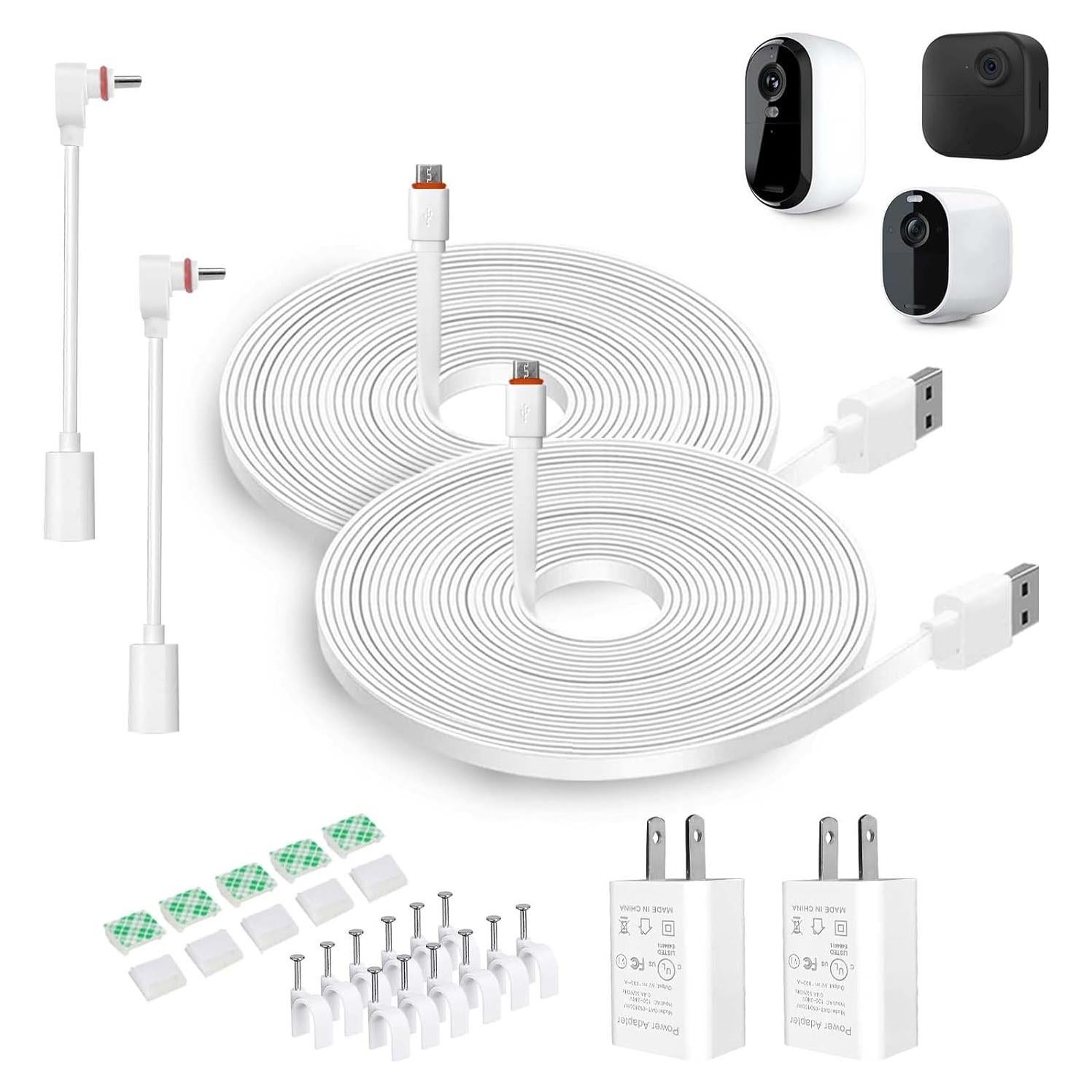 Cable de Carga 20FT DIANMU con Adaptador para Arlo Essential 2K