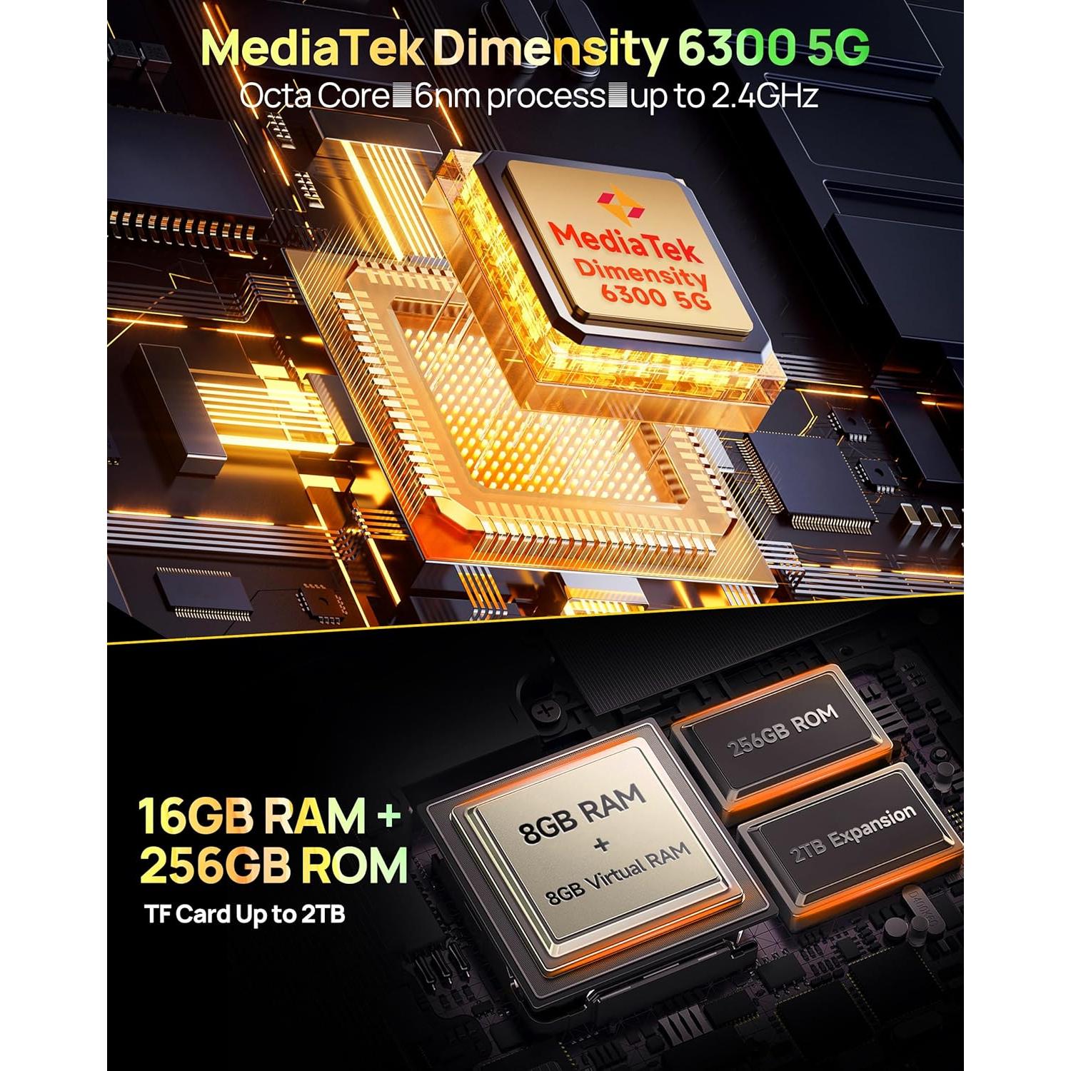 Ulefone Armor X32 Pro 5G - 16GB RAM, 256GB, 5500mAh, Naranja