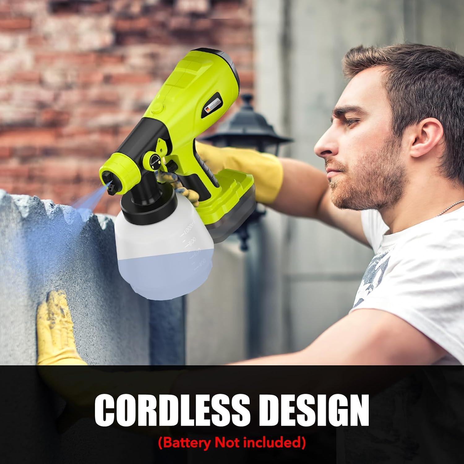 Pulverizador de pintura inalámbrico Histely 1000ml 18V HVLP