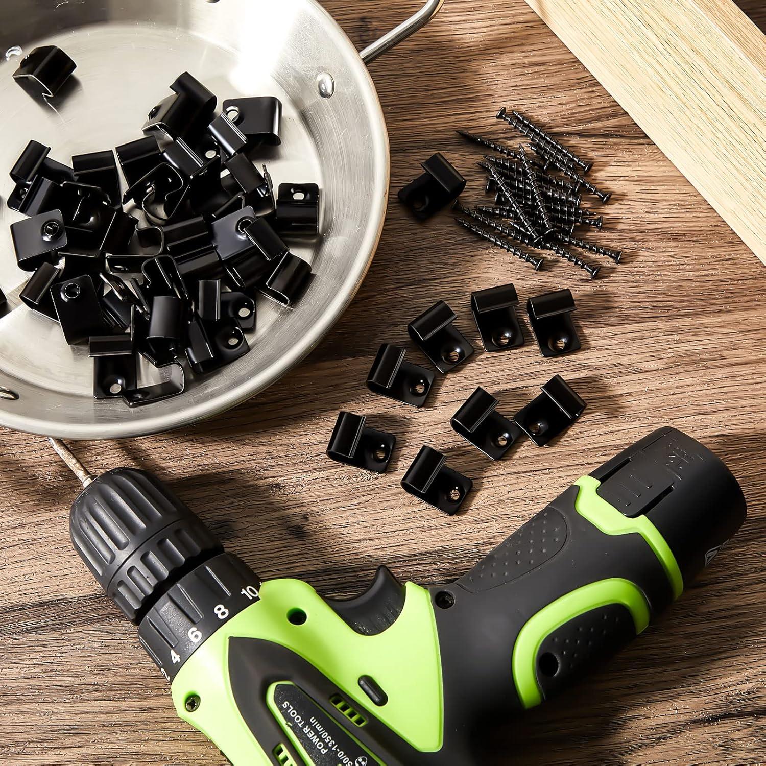 Clips de Inicio de Acero Inoxidable 304 Dunzy - 40 Piezas Negros