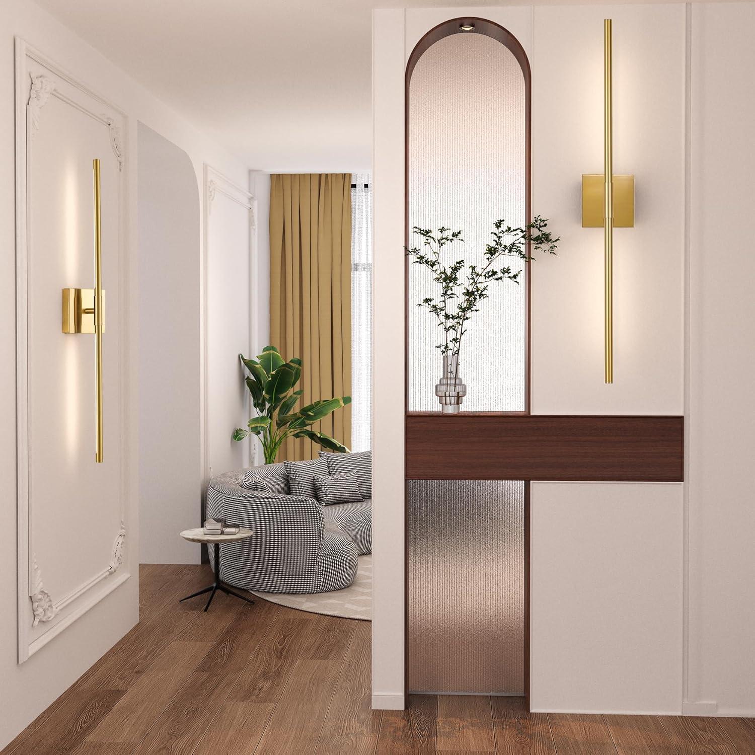 Lámpara de Pared LED Recargable Gift4U 80cm Dorado