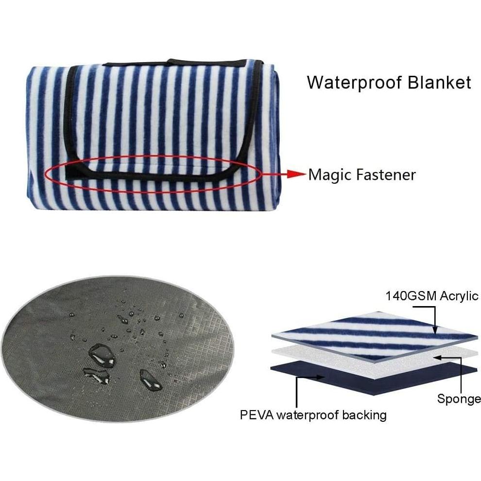 Cesta de Picnic de Mimbre INNO STAGE para 2 con Manta Impermeable