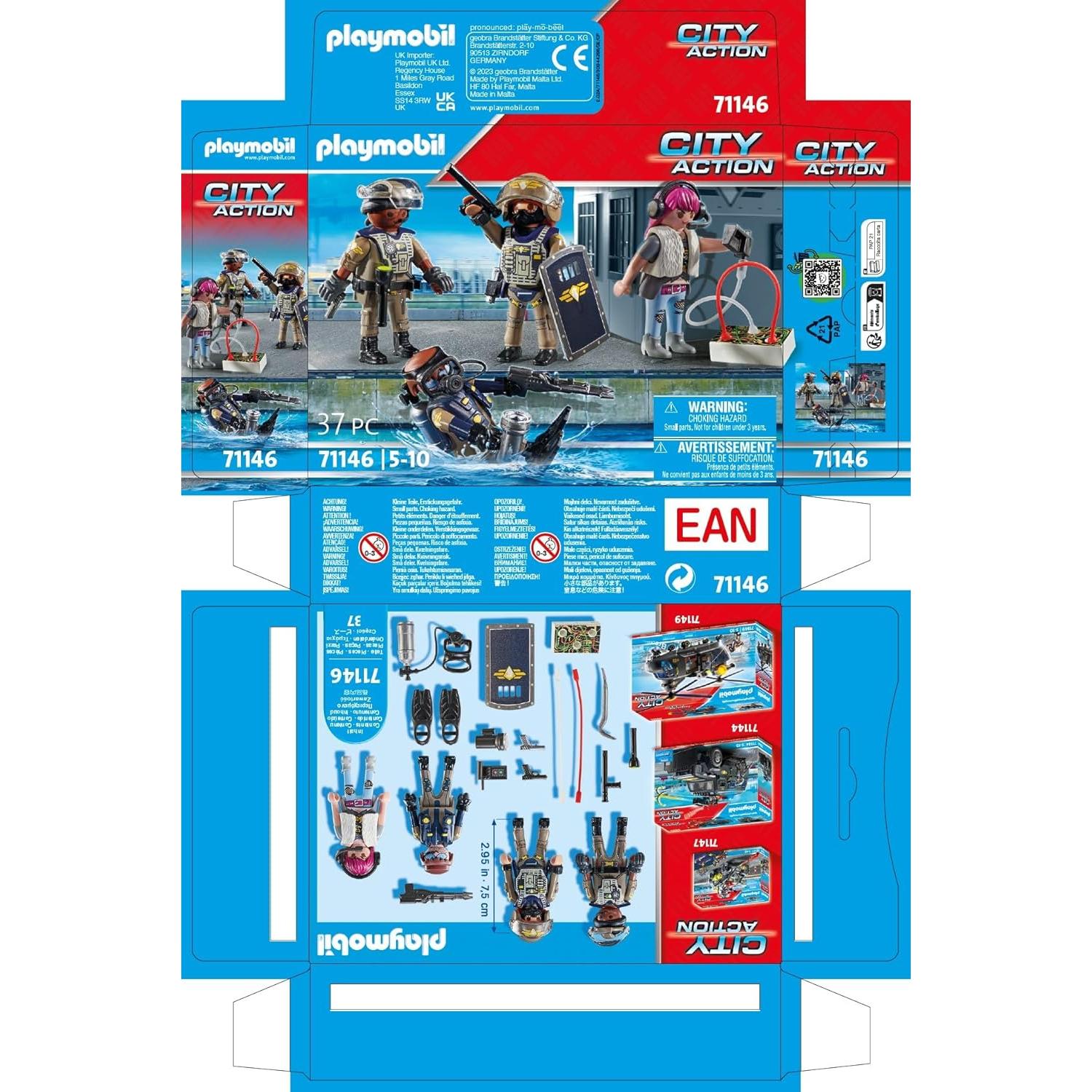 Juego de Figuras Policías Tácticas Playmobil 71146