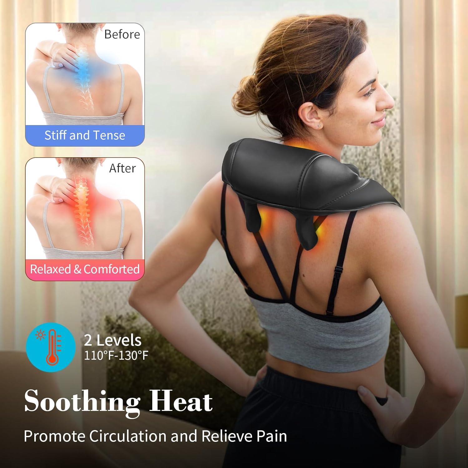 Masajeador de Cuello CuPiLo 4D Inalámbrico con Calor