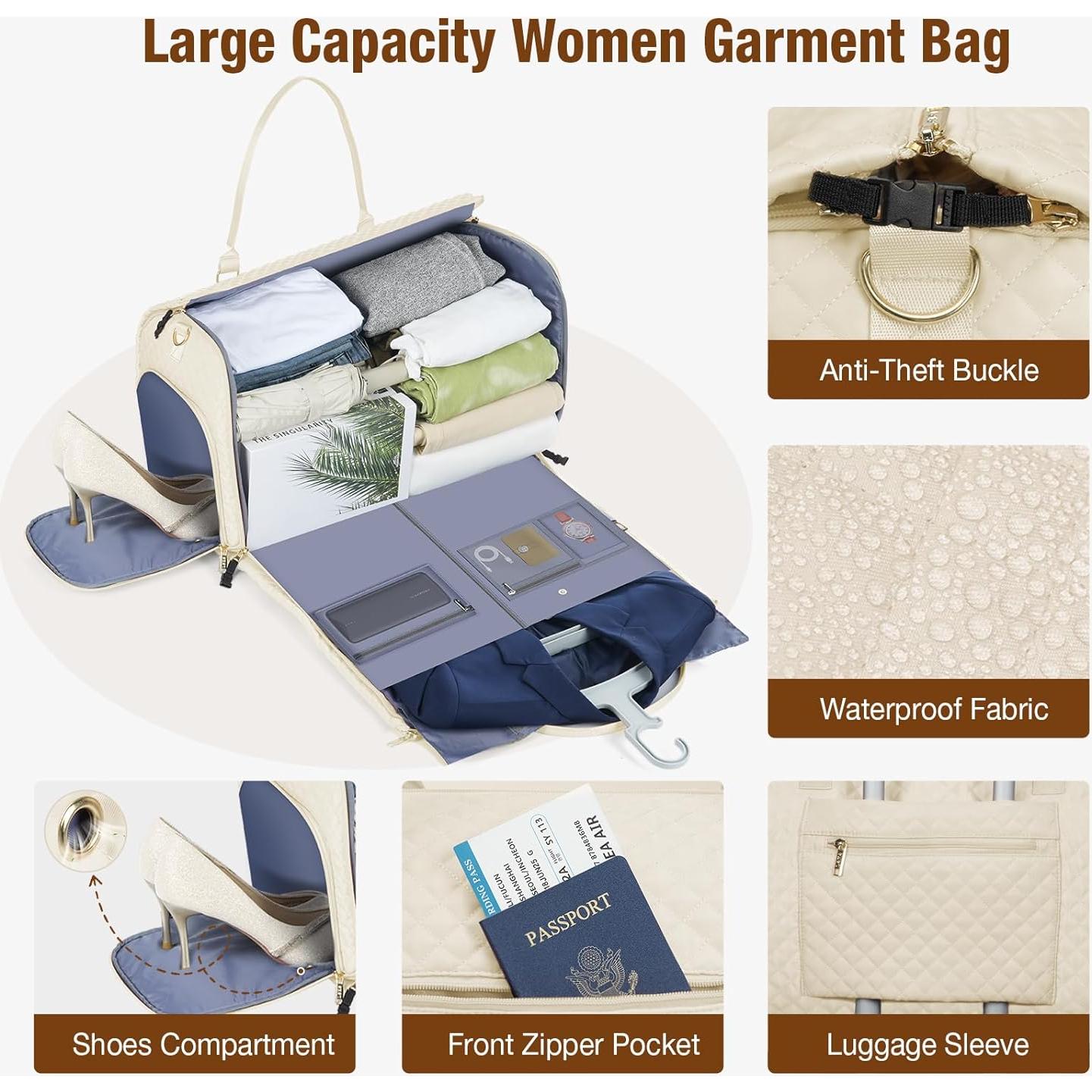 Bolsa de Ropa Grande Lekespring 64x27.9x32 cm Negra