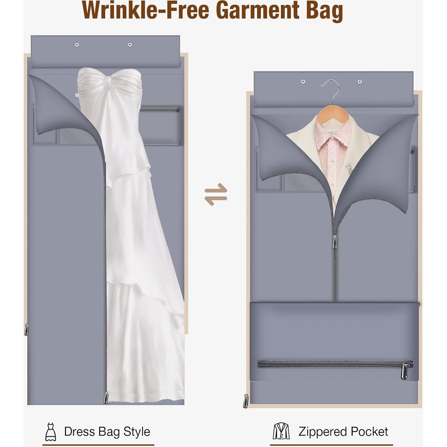 Bolsa de Ropa Grande Lekespring 64x27.9x32 cm Negra