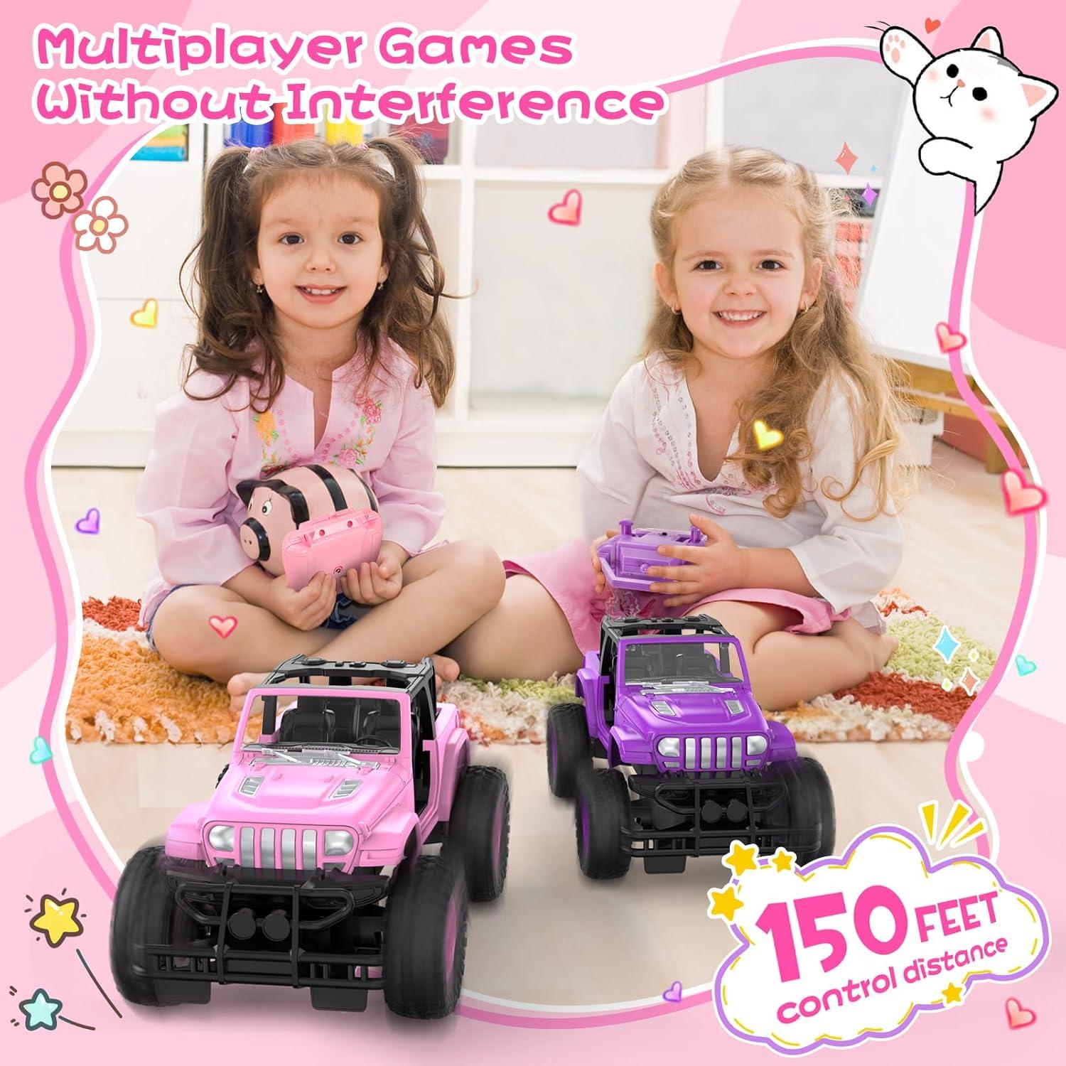 Coche RC NQD Rosa 1:16 Recargable 80 Min Juguete Niñas