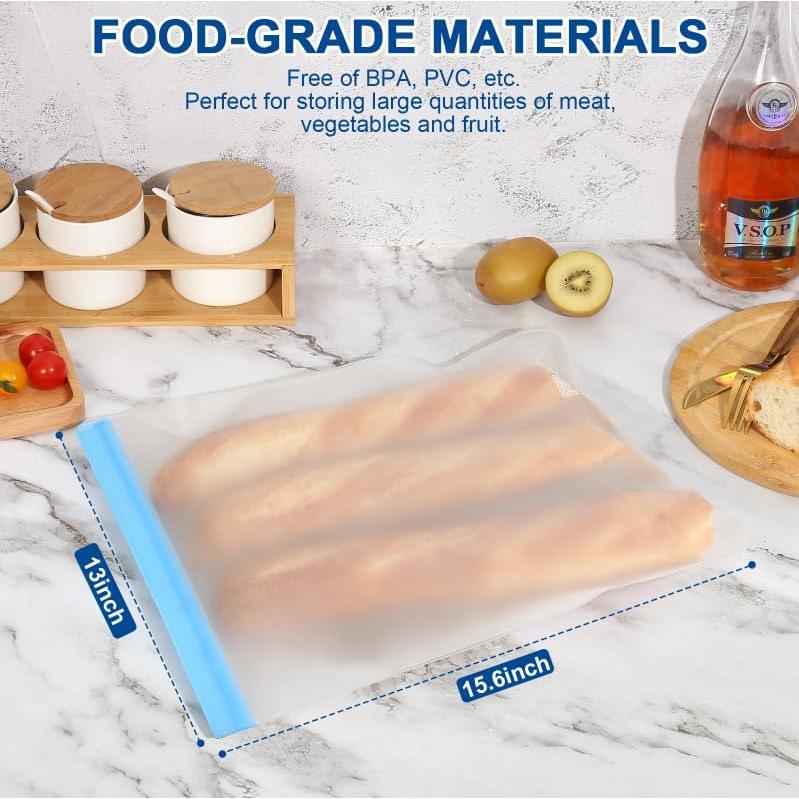 Bolsas de Congelador Reutilizables Lerine 2 Galones 33x39.6cm