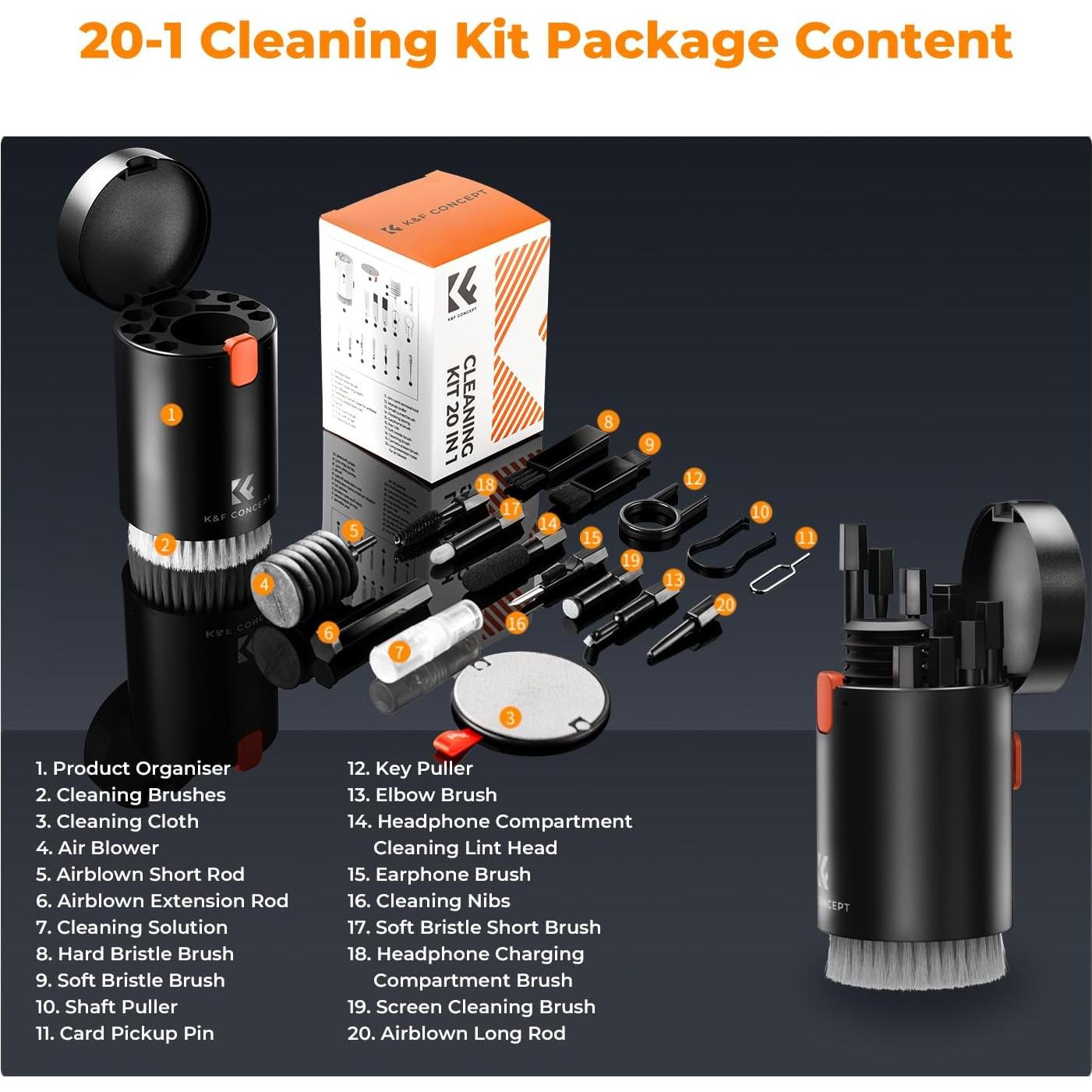 Kit de Limpieza 20 en 1 K&F Concept para Electrónicos