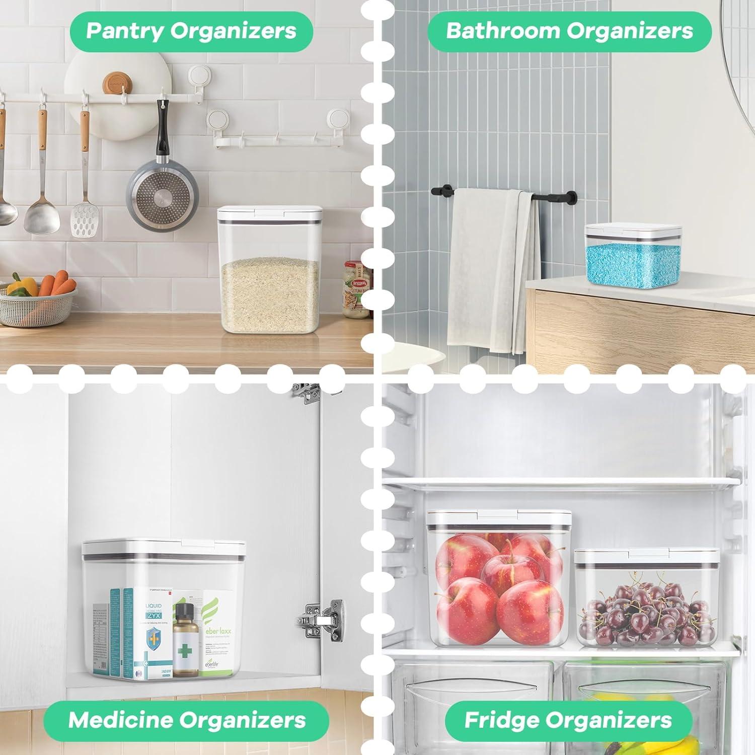 Contenedores de Almacenamiento TBMAXS 2 Piezas 1.98L y 4.49L