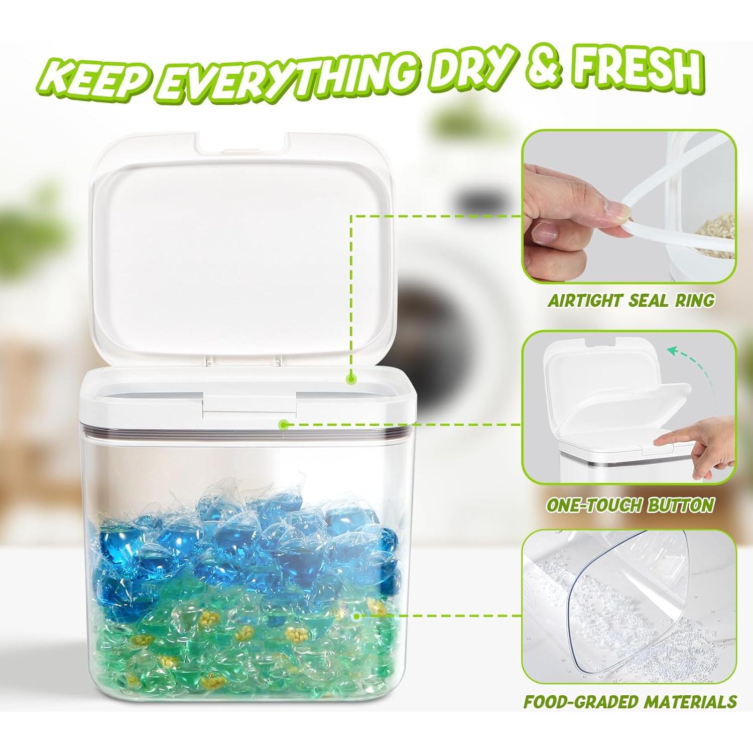 Contenedores de Almacenamiento TBMAXS 2 Piezas 1.98L y 4.49L