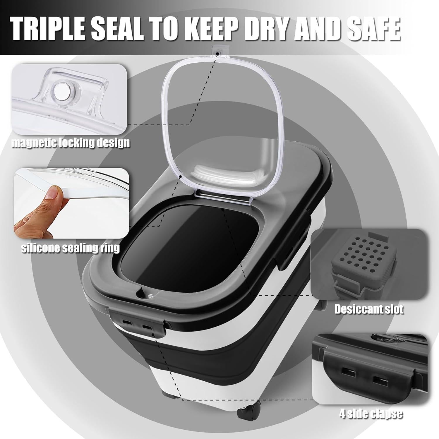 Contenedor Plegable de Almacenamiento para Comida Gropecan 9.07 kg