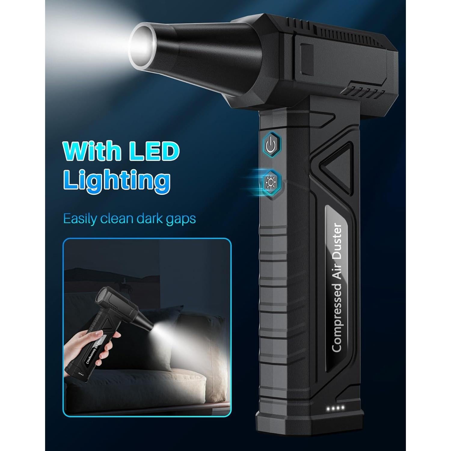 Soplador de Aire Comprimido EHIMATI W18 Recargable 150,000 RPM