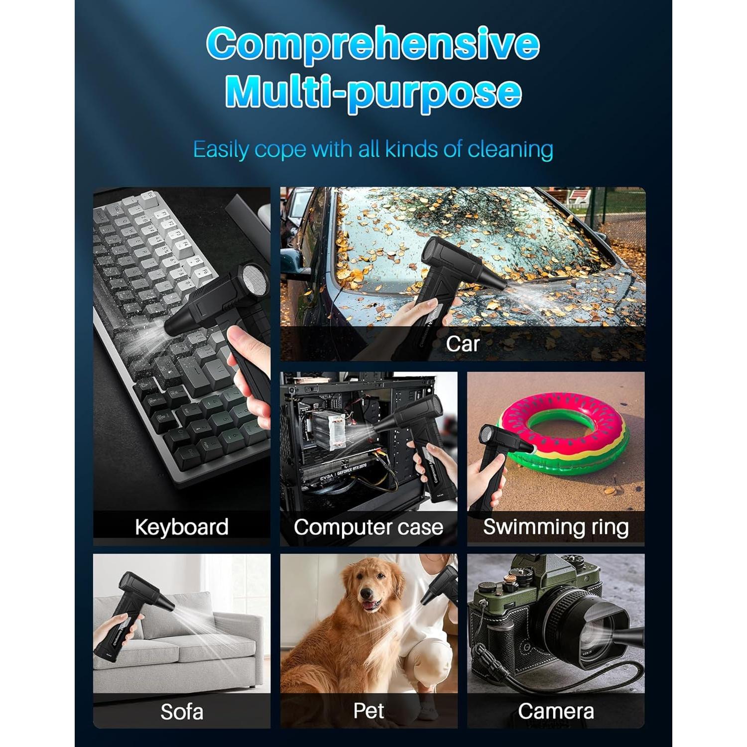 Soplador de Aire Comprimido EHIMATI W18 Recargable 150,000 RPM