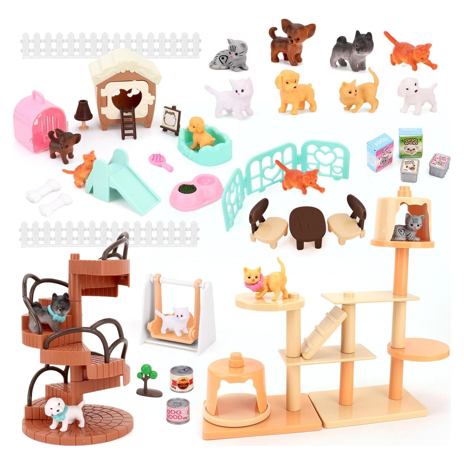 Juego de Figuras de Mascotas 67 Piezas BananMelonBM