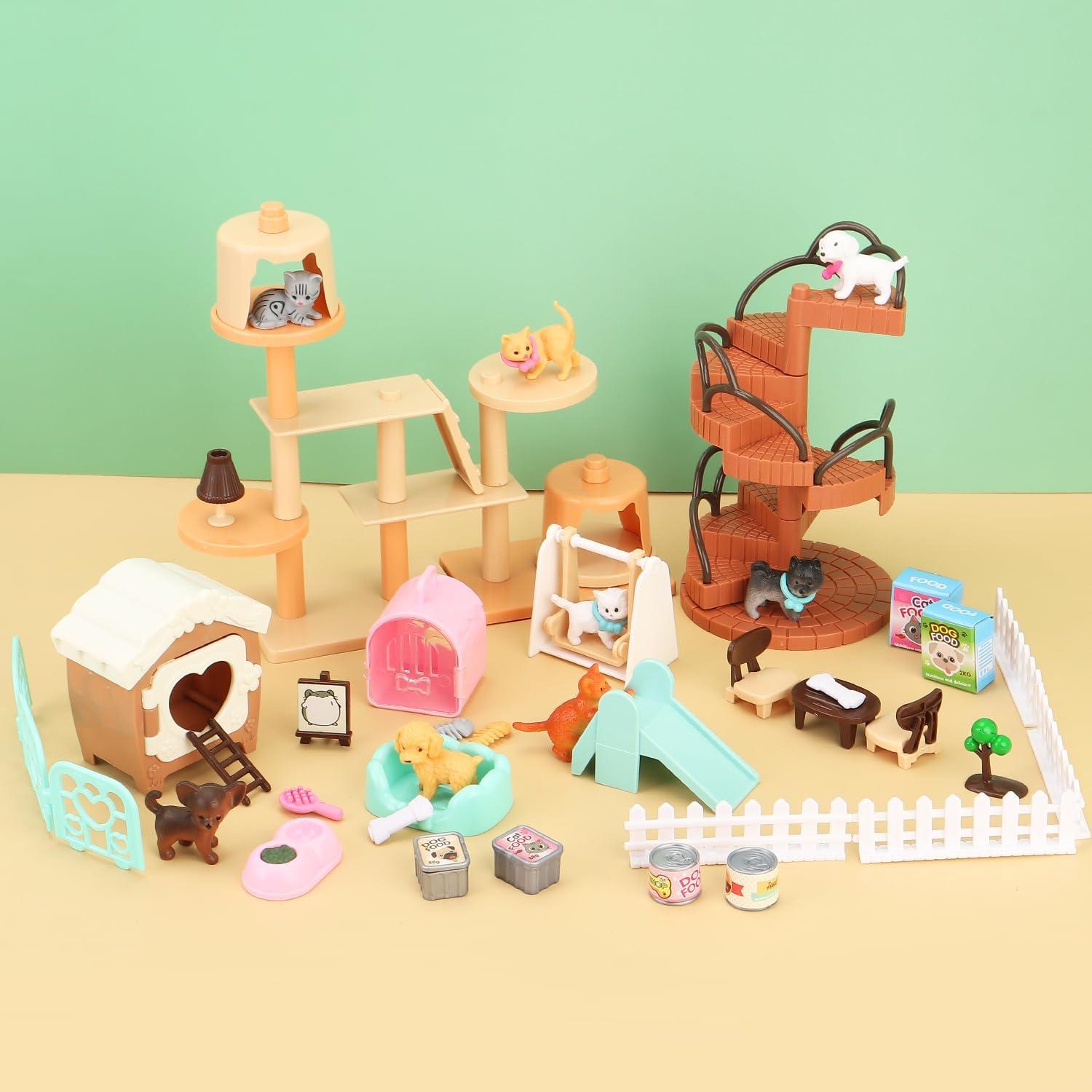 Juego de Figuras de Mascotas 67 Piezas BananMelonBM