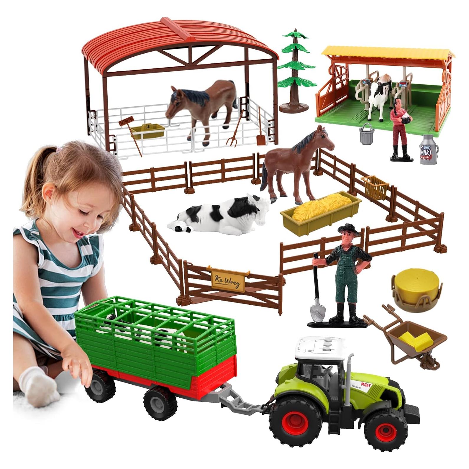 Juego de Juguetes de Animales de Granja Dwi Dowellin 69 Pzs