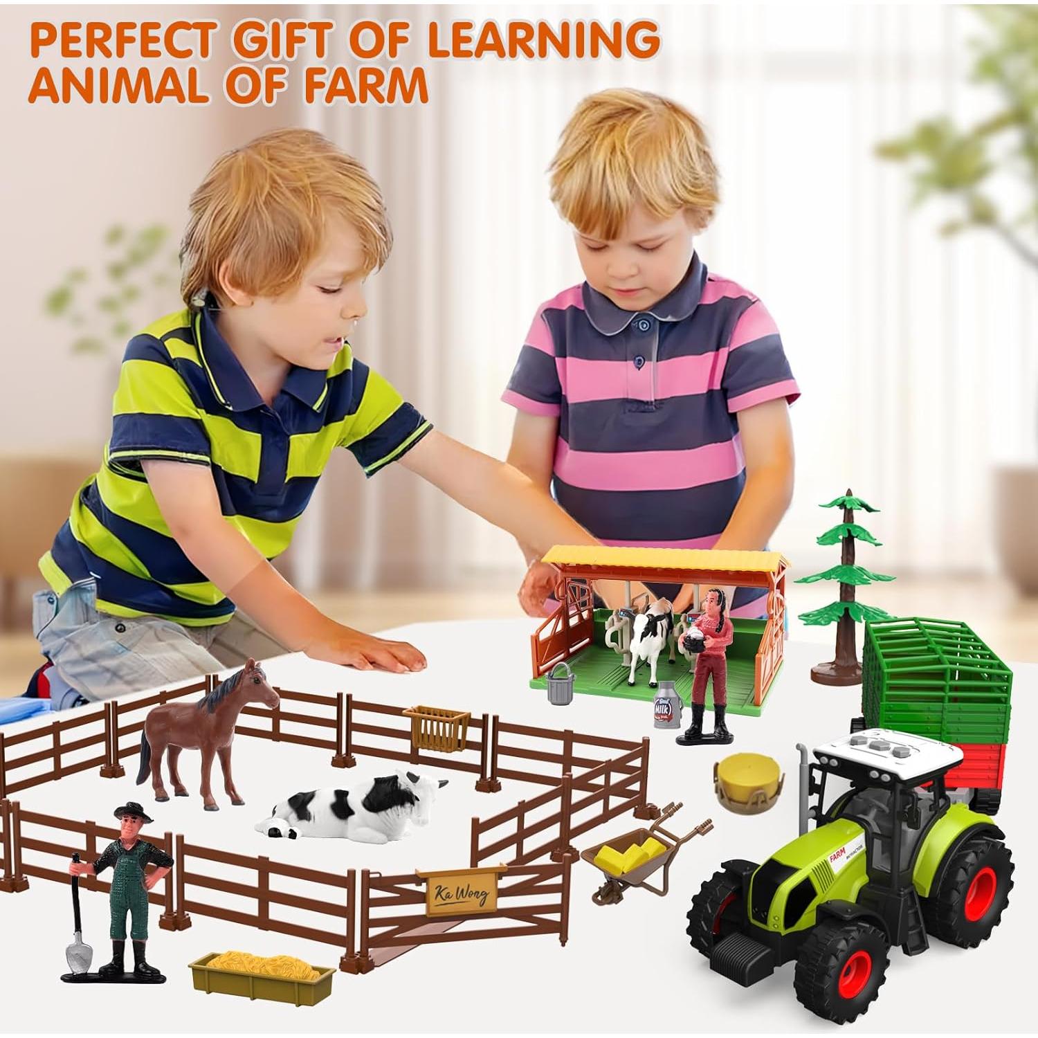 Juego de Juguetes de Animales de Granja Dwi Dowellin 69 Pzs