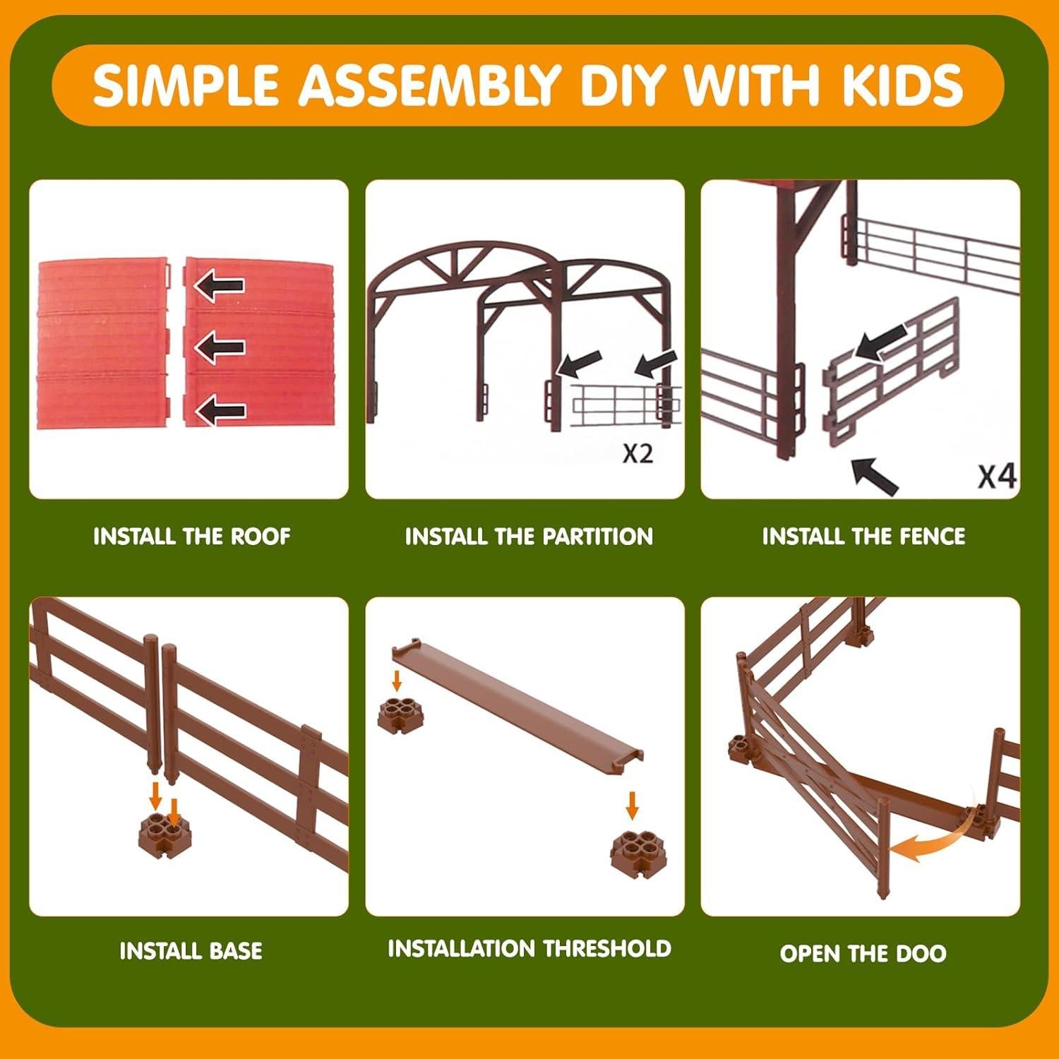 Juego de Juguetes de Animales de Granja Dwi Dowellin 69 Pzs