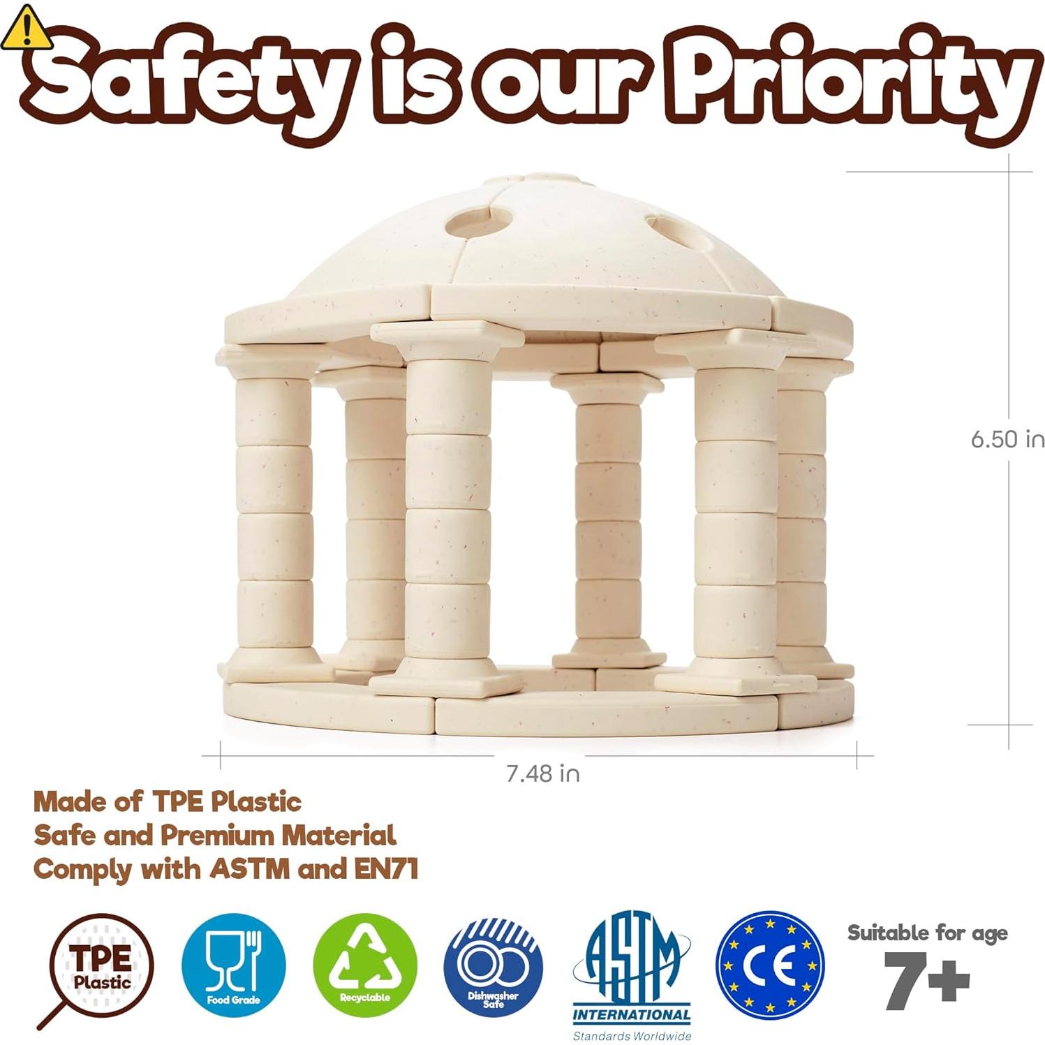 Juguetes Taksa Dome Griego 54 Pcs Bloques Construcción STEM