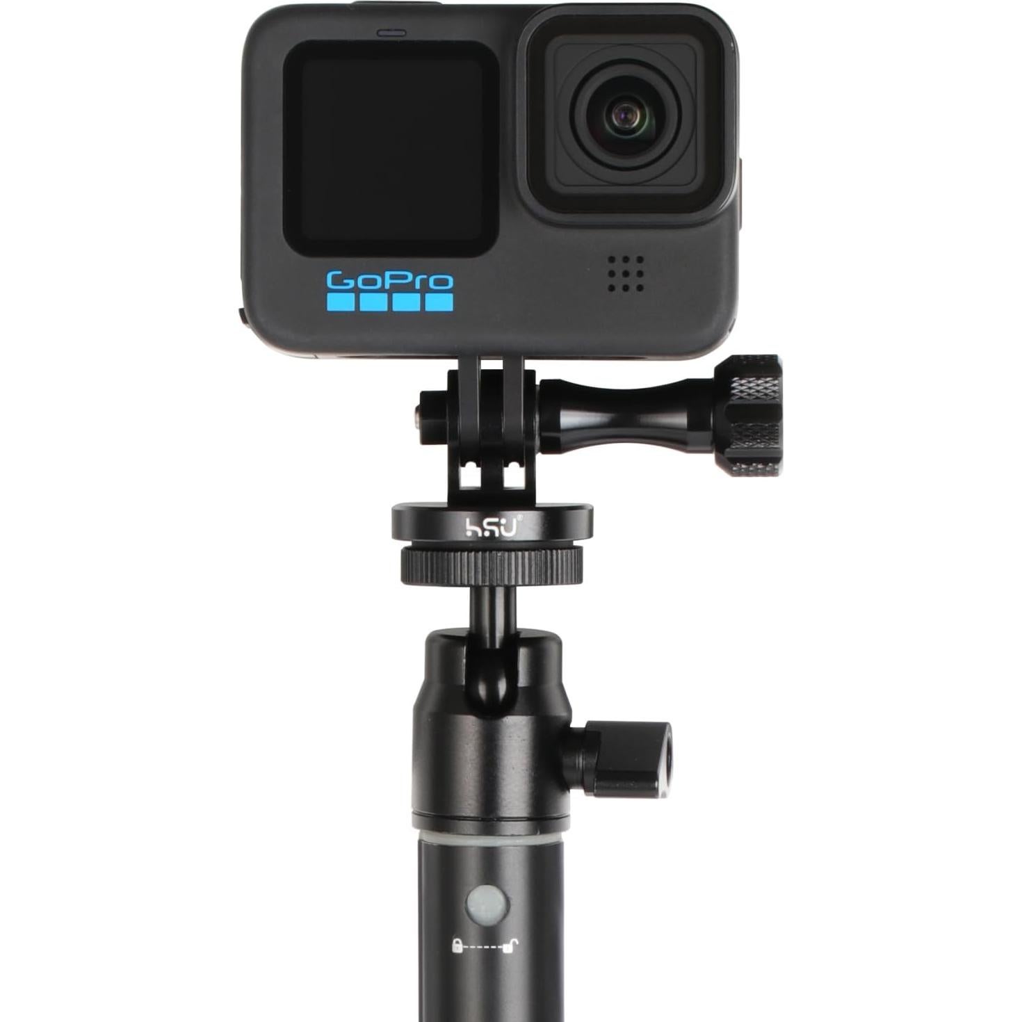 Soporte de trípode HSU para GoPro y cámaras de acción - Negro