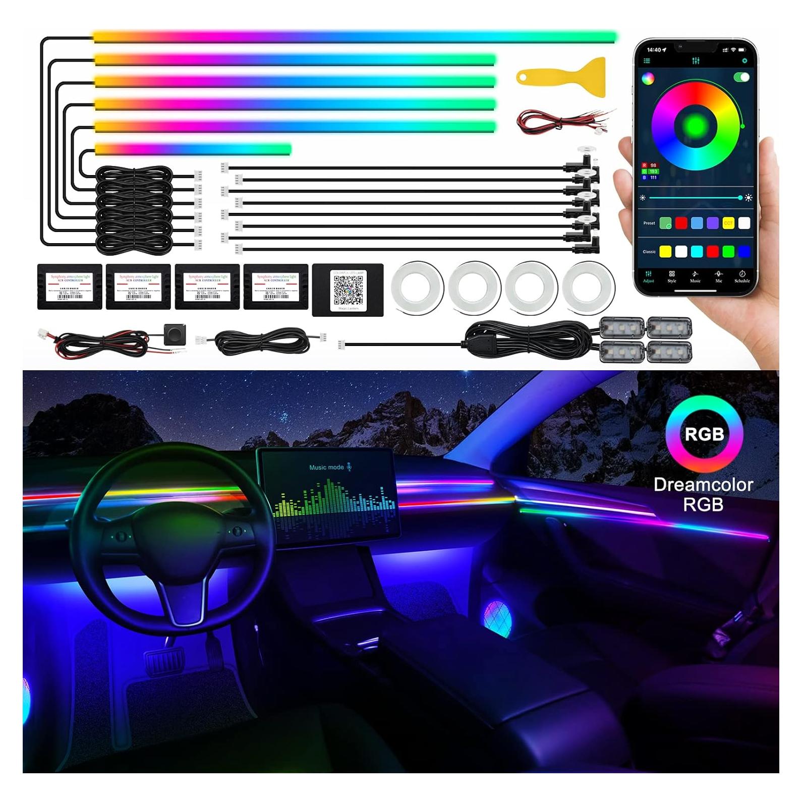 Luces LED de tira interior MAODANER Dreamcolor 22 en 1 RGB