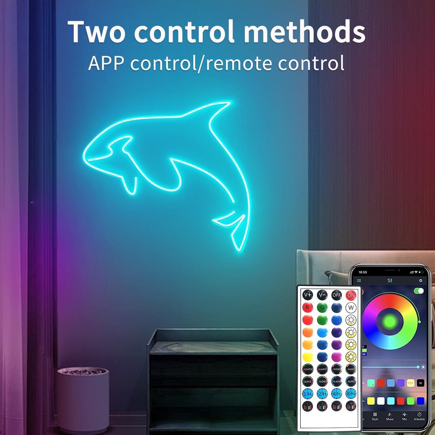 Tira de Luces LED Neón RGB 15.24m Segrass Impermeable