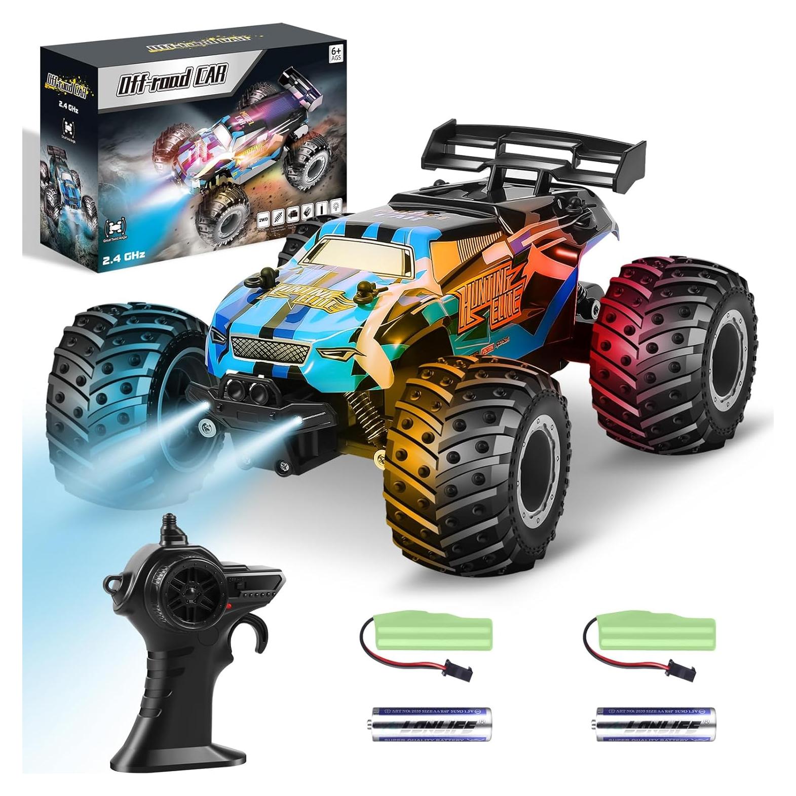 Coche RC HENEROAR Camión Monstruo 1:18 20KM/h LED Azul