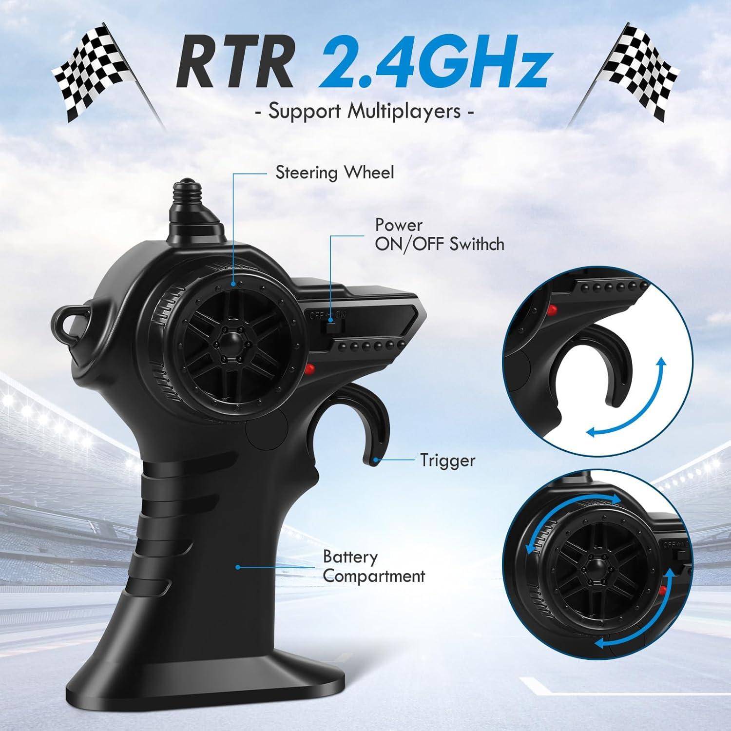 Coche RC HENEROAR Camión Monstruo 1:18 20KM/h LED Azul