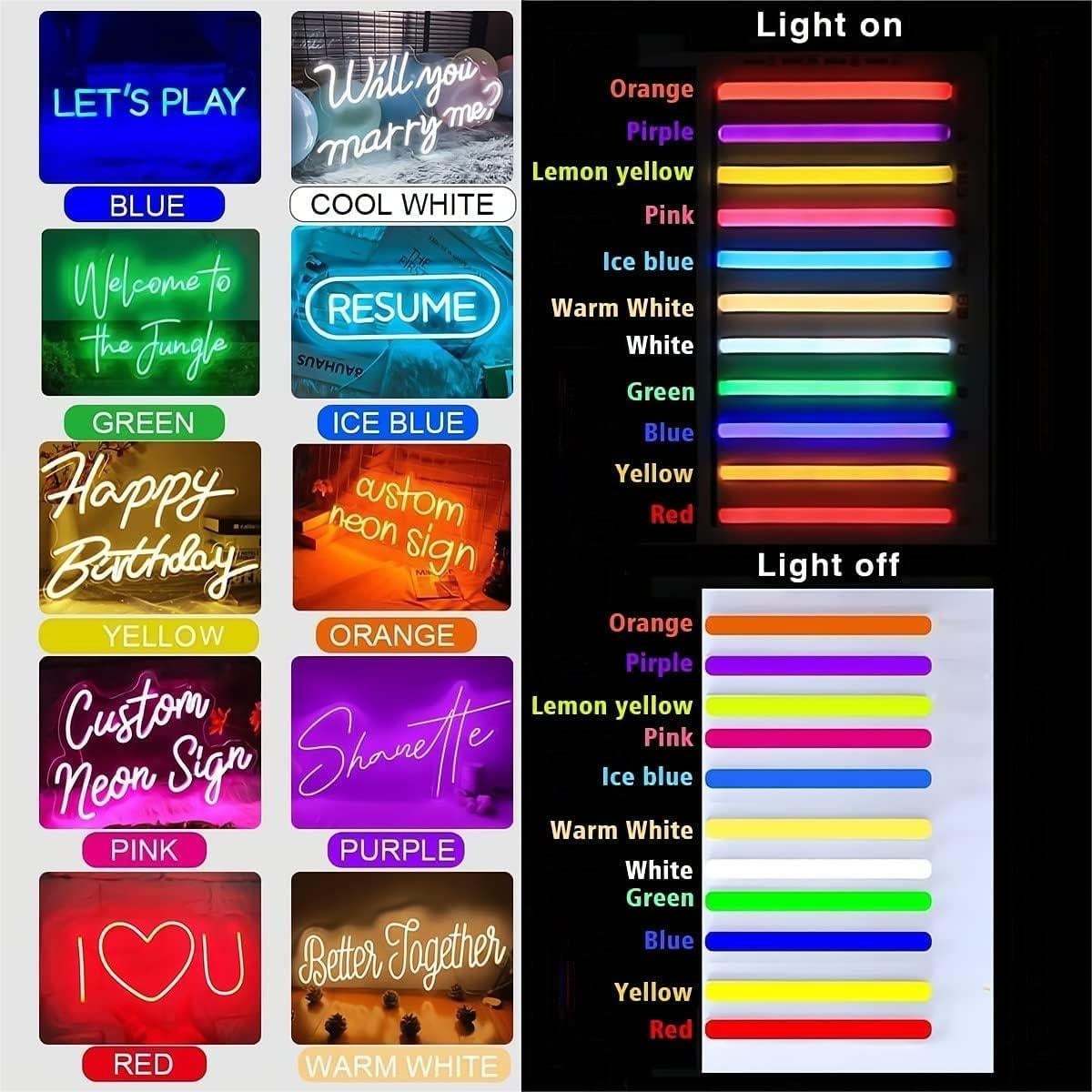 Cartel de Neón Personalizado Raipile Mediano LED Dimmable