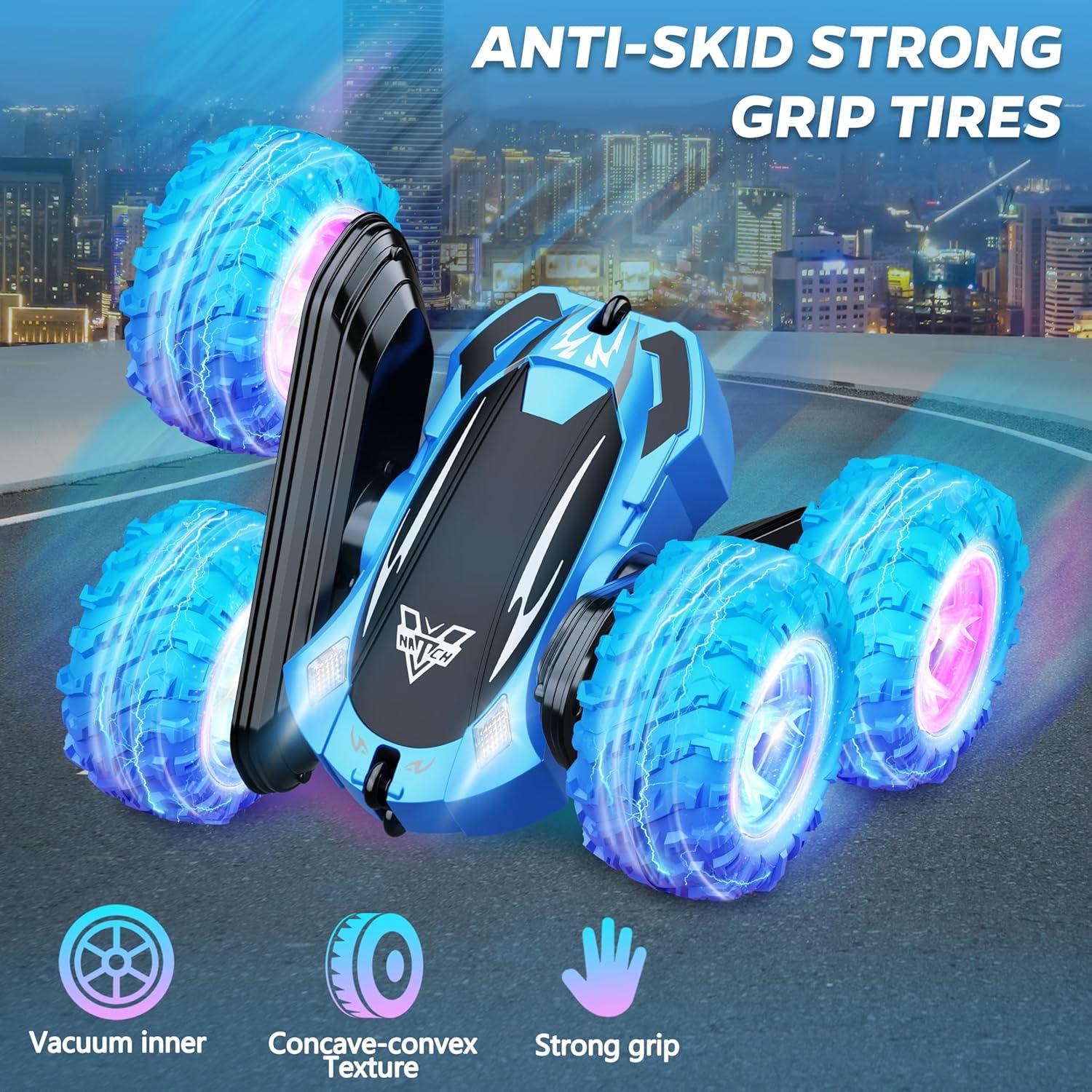 Coche RC Acrobático KKONES 360° LED Azul 0.45kg