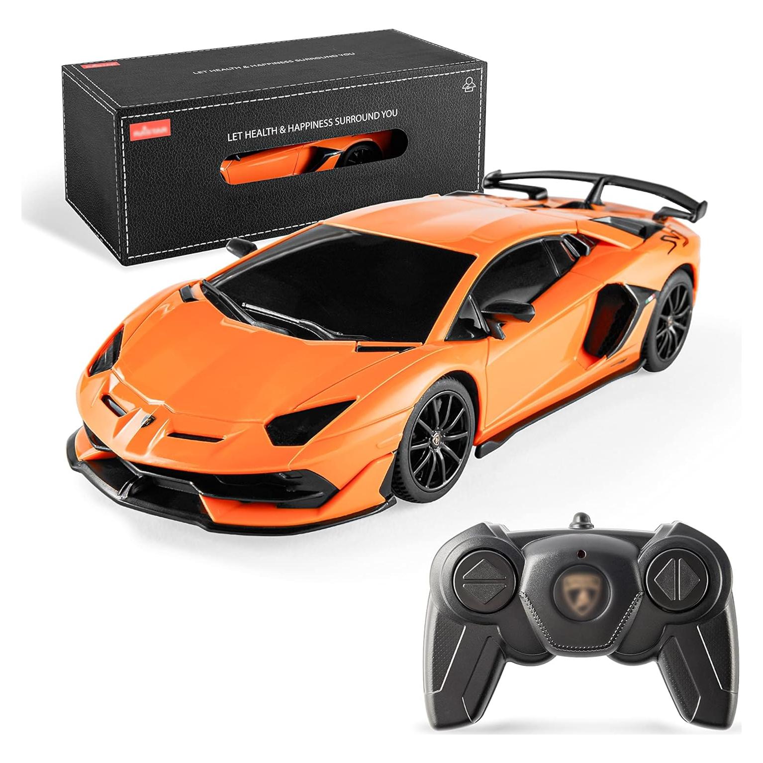 Coche de Control Remoto BEZGAR Lambo Aventador SVJ 1:24 Naranja