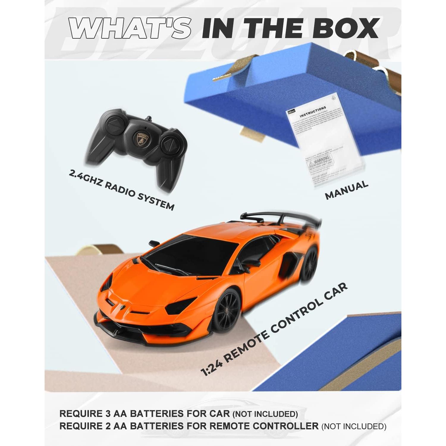 Coche de Control Remoto BEZGAR Lambo Aventador SVJ 1:24 Naranja