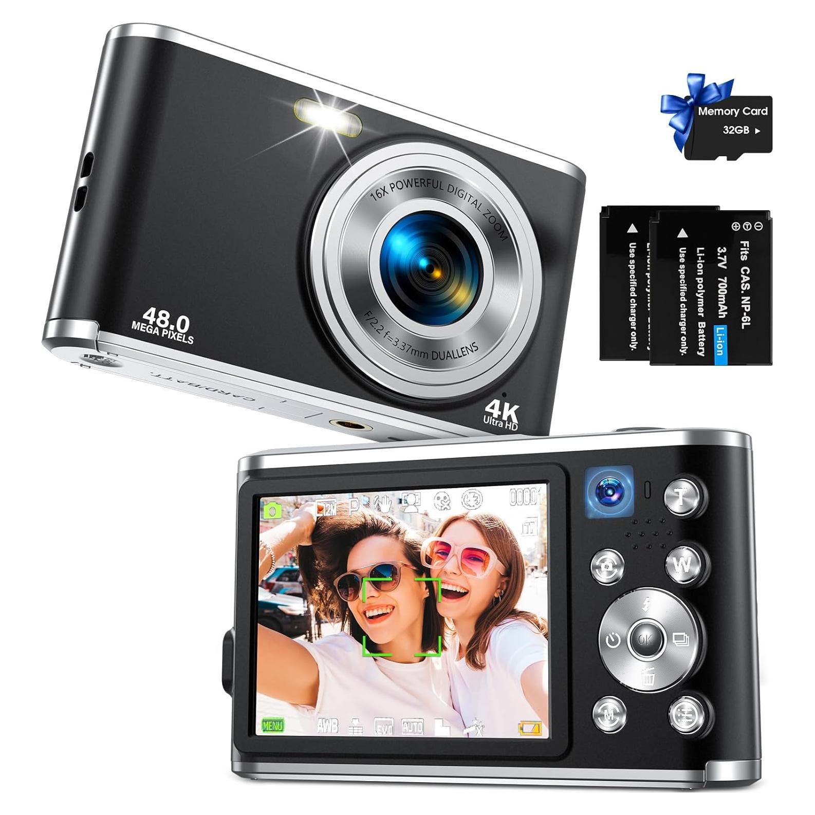 Cámara Digital 4K YOODEE DC306L 48MP Doble Lente Compacta