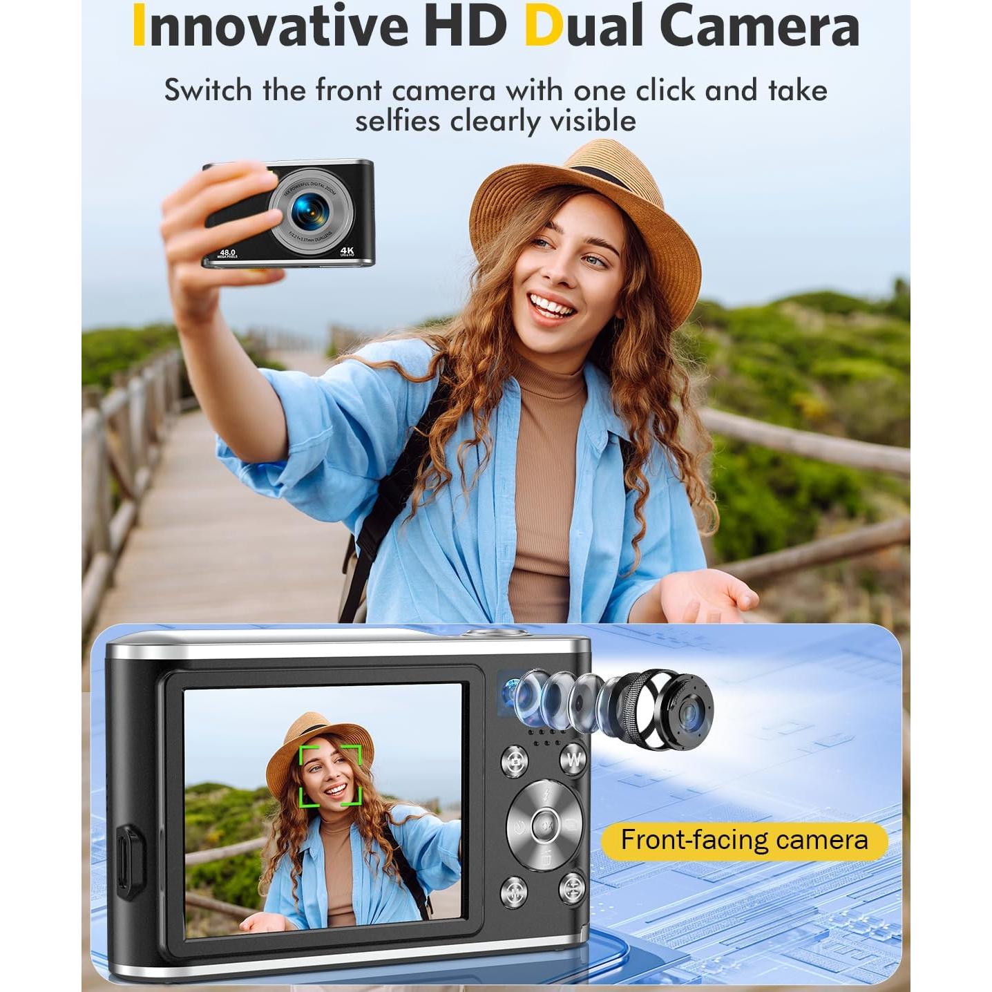 Cámara Digital 4K YOODEE DC306L 48MP Doble Lente Compacta