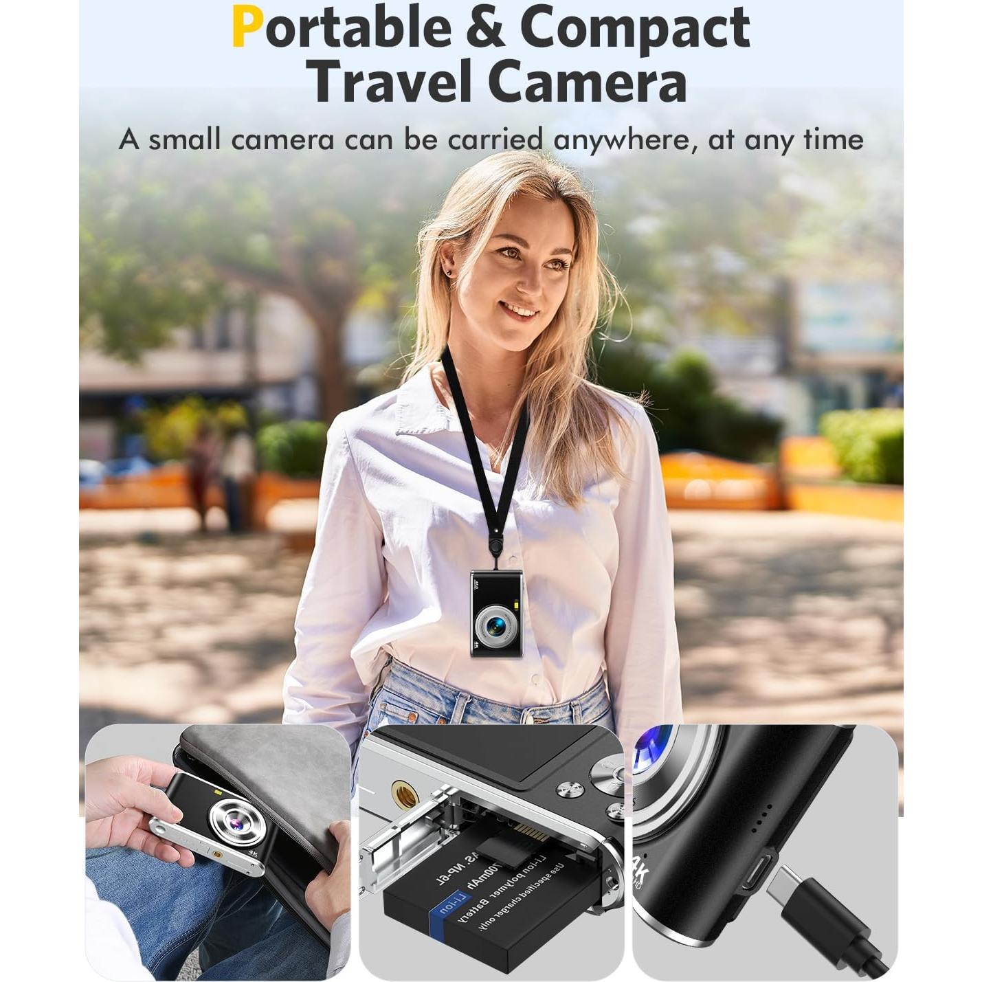 Cámara Digital 4K YOODEE DC306L 48MP Doble Lente Compacta