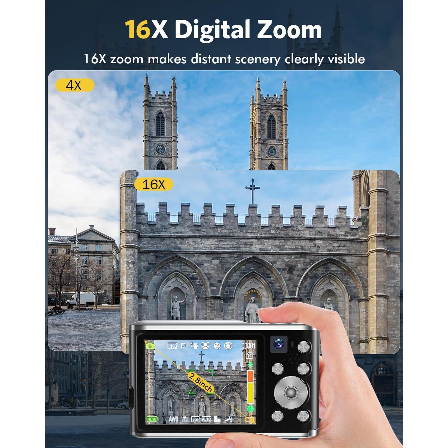 Cámara Digital 4K YOODEE DC306L 48MP Doble Lente Compacta